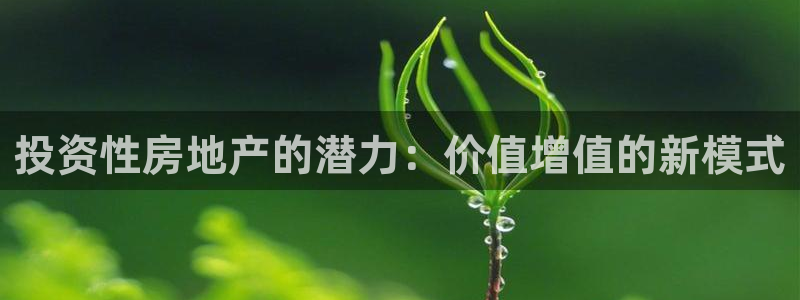 娱乐风暴开头：投资性房地产的潜力：价值增值的新模式