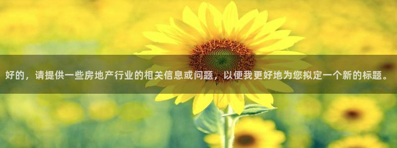 风暴娱乐线路：好的，请提供一些房地产行业的相关信息或问题，以