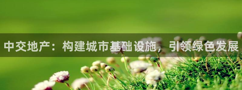 风暴娱乐月5指尖：中交地产：构建城市基础设施，引领绿色发展