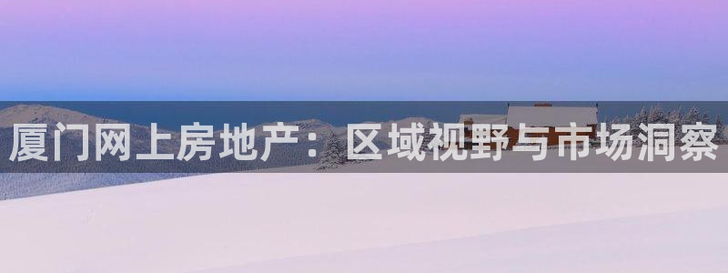 娱乐风暴二：厦门网上房地产：区域视野与市场洞察
