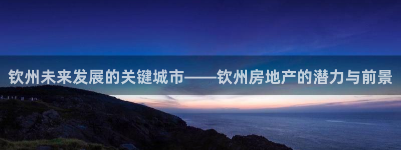 娱乐风暴开头：钦州未来发展的关键城市——钦州房地产的潜力与前