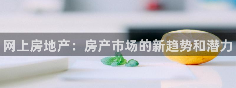 星风暴娱乐：网上房地产：房产市场的新趋势和潜力