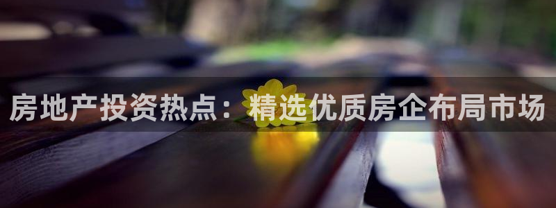 风暴娱乐上5指尖：房地产投资热点：精选优质房企布局市场