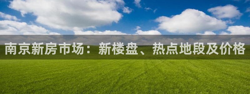 风暴娱乐月5指尖：南京新房市场：新楼盘、热点地段及价格