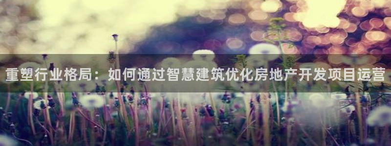 风暴娱乐主页：重塑行业格局：如何通过智慧建筑优化房地产开发项