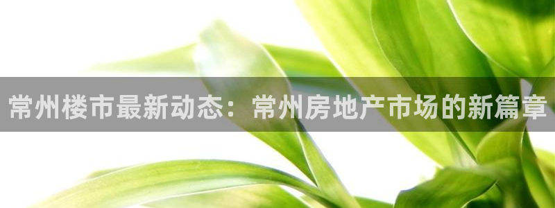 风暴娱乐眼：常州楼市最新动态：常州房地产市场的新篇章